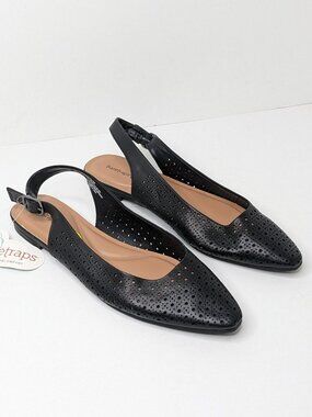 Baretraps Riva Slingback Flats Black Womens 9